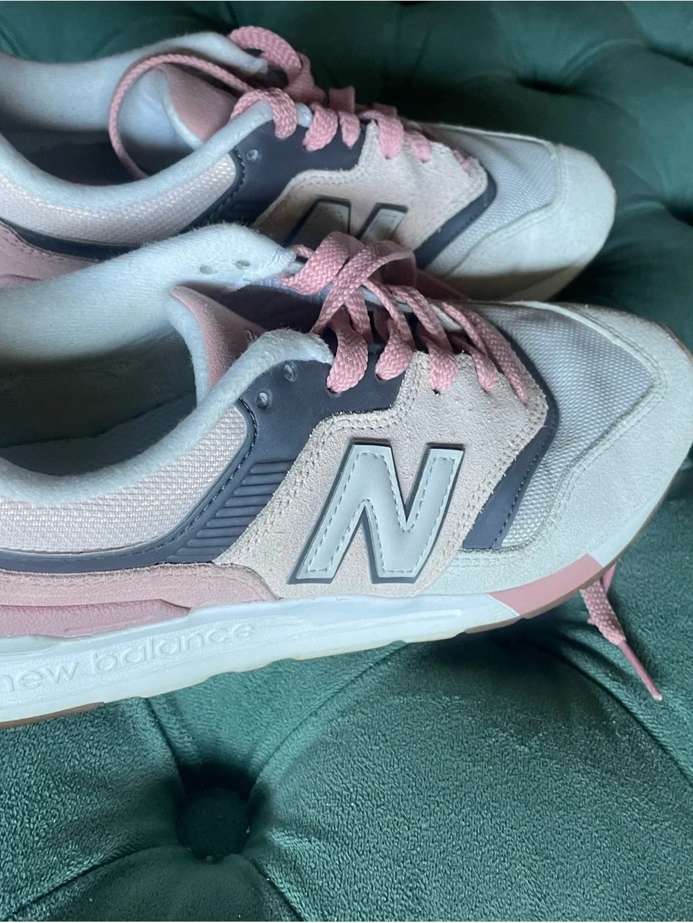 New Balance 997 Women's Pink, Gray and Blue Lifestyle Sneakers Preloved